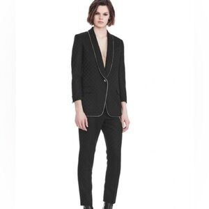 Elegant Black Women's Blazer with beaded Detailing